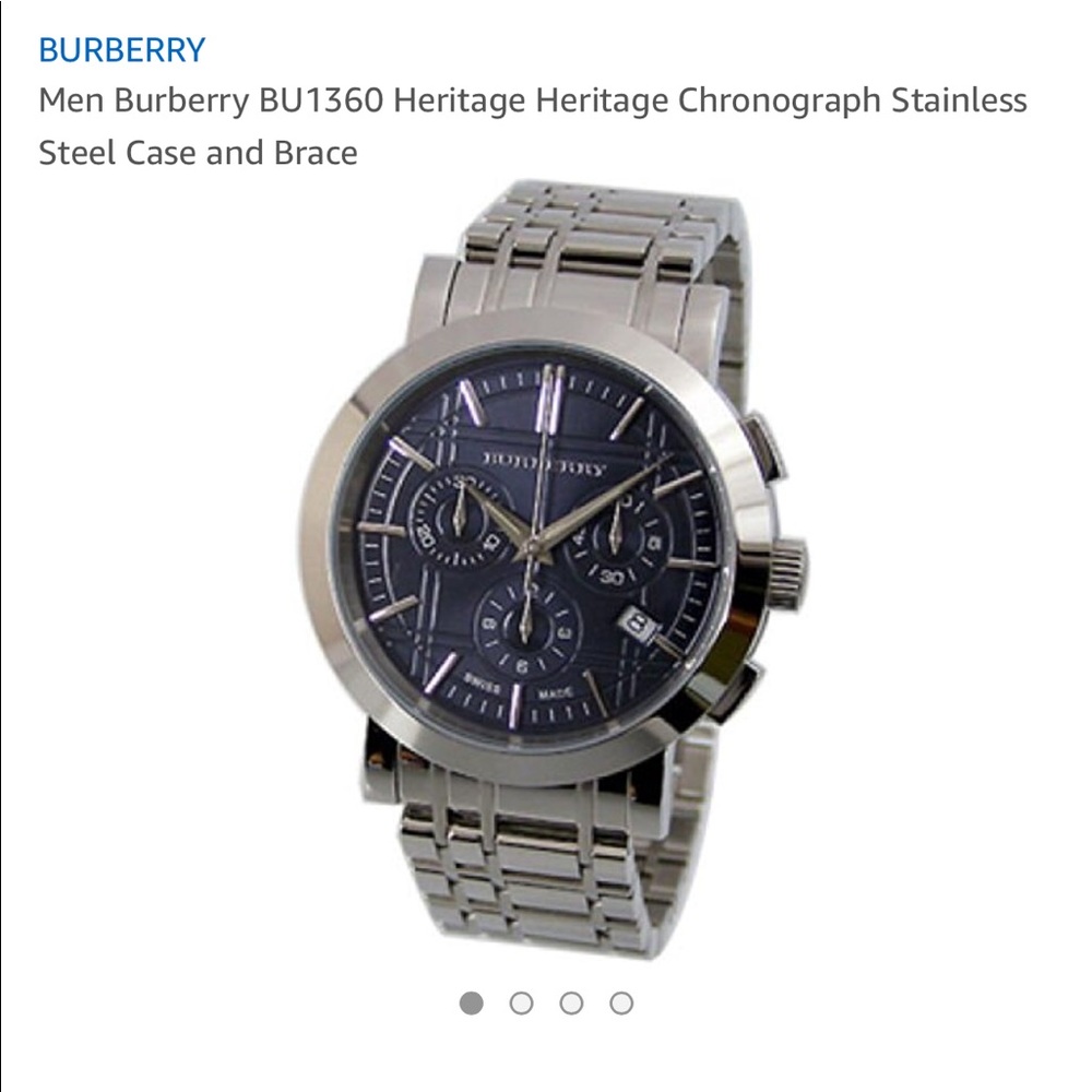 Men’s Burberry Silver Tone BU1360 Watch